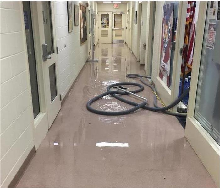 Hose in hallway with aninch of water 